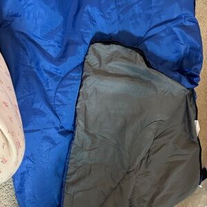 Blue and Gray Sleeping Bag